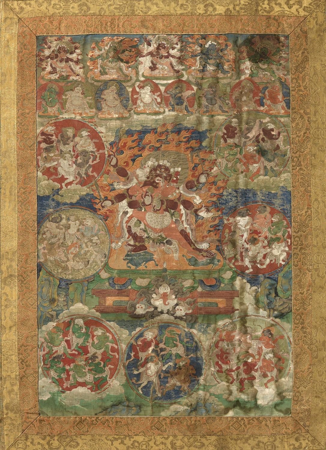 Tangka with gods of the Bardo anonymous, 1600 - 1699