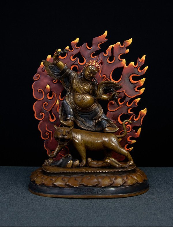 Dorje Drolo- 12 inch Copper two-toned antique finishing