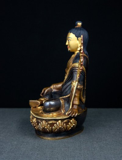 Lonchenpa and Jigme Lingpa- 9 inch 24k Part-gold Two-toned antique (1.2) - Image 6