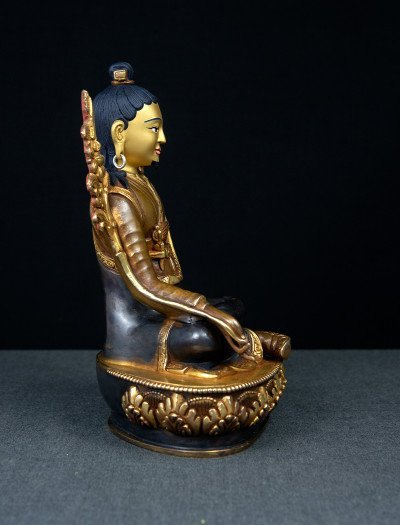 Lonchenpa and Jigme Lingpa- 9 inch 24k Part-gold Two-toned antique (1.2) - Image 10