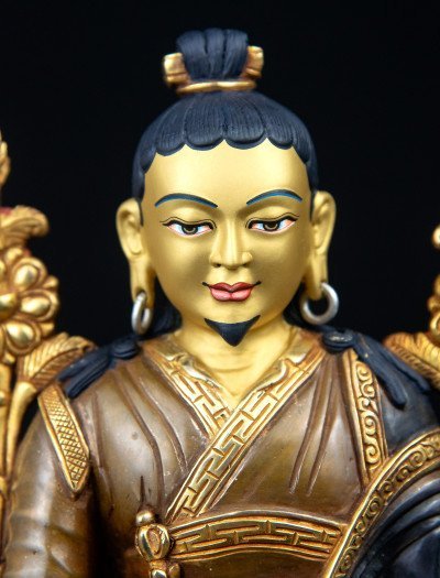 Lonchenpa and Jigme Lingpa- 9 inch 24k Part-gold Two-toned antique (1.2) - Image 21