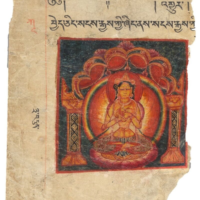 Prajnaparamita, Painting from a Prajnaparamita Sutra Manuscript Unidentified artist 11th–12th century