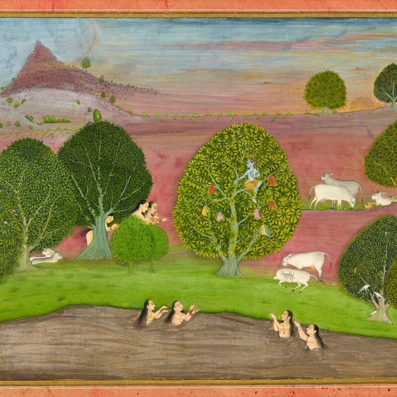 Krishna steals the clothes of the gopi