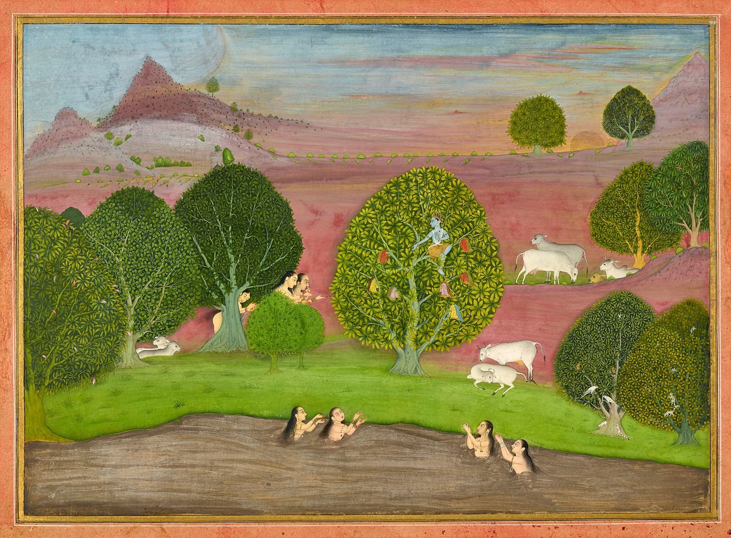 Krishna steals the clothes of the gopi