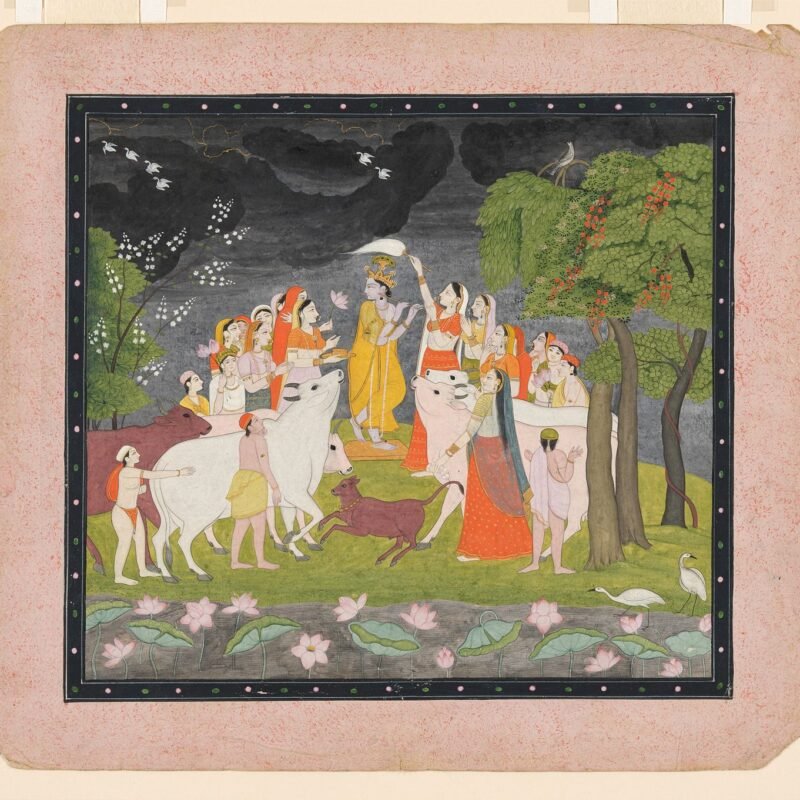 Sri Krsna with the flute Pahari school