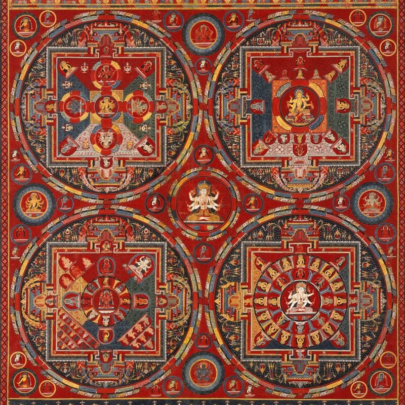 Tibetan,_Central_Tibet,_Tsang_(Ngor_Monastery),_Sakya_order_-_Four_Mandalas_of_the_Vajravali_Series