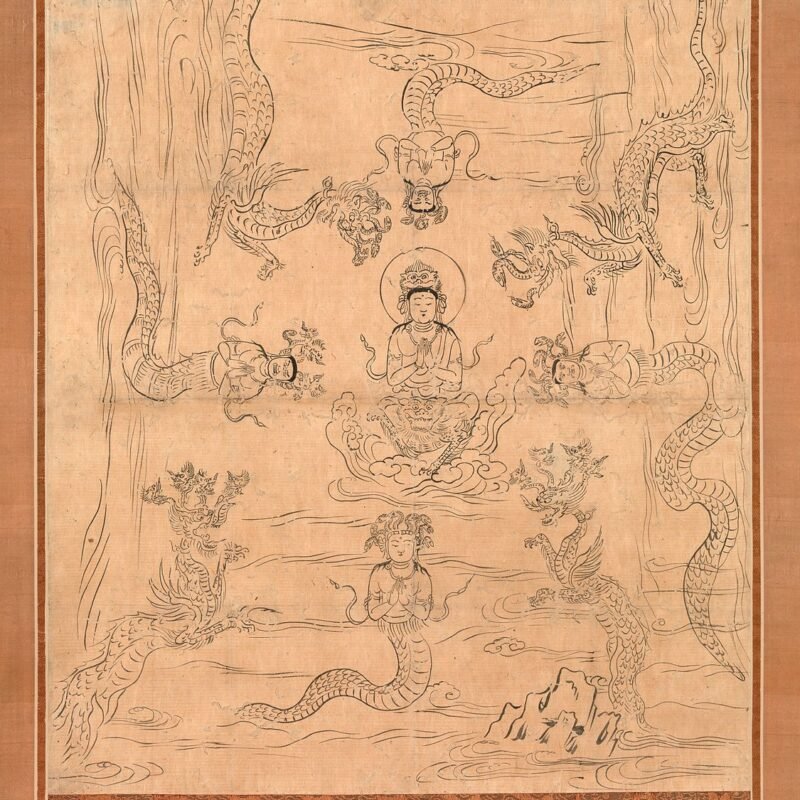 Iconographic Drawing of a Rainmaking Mandala Japan 12th century