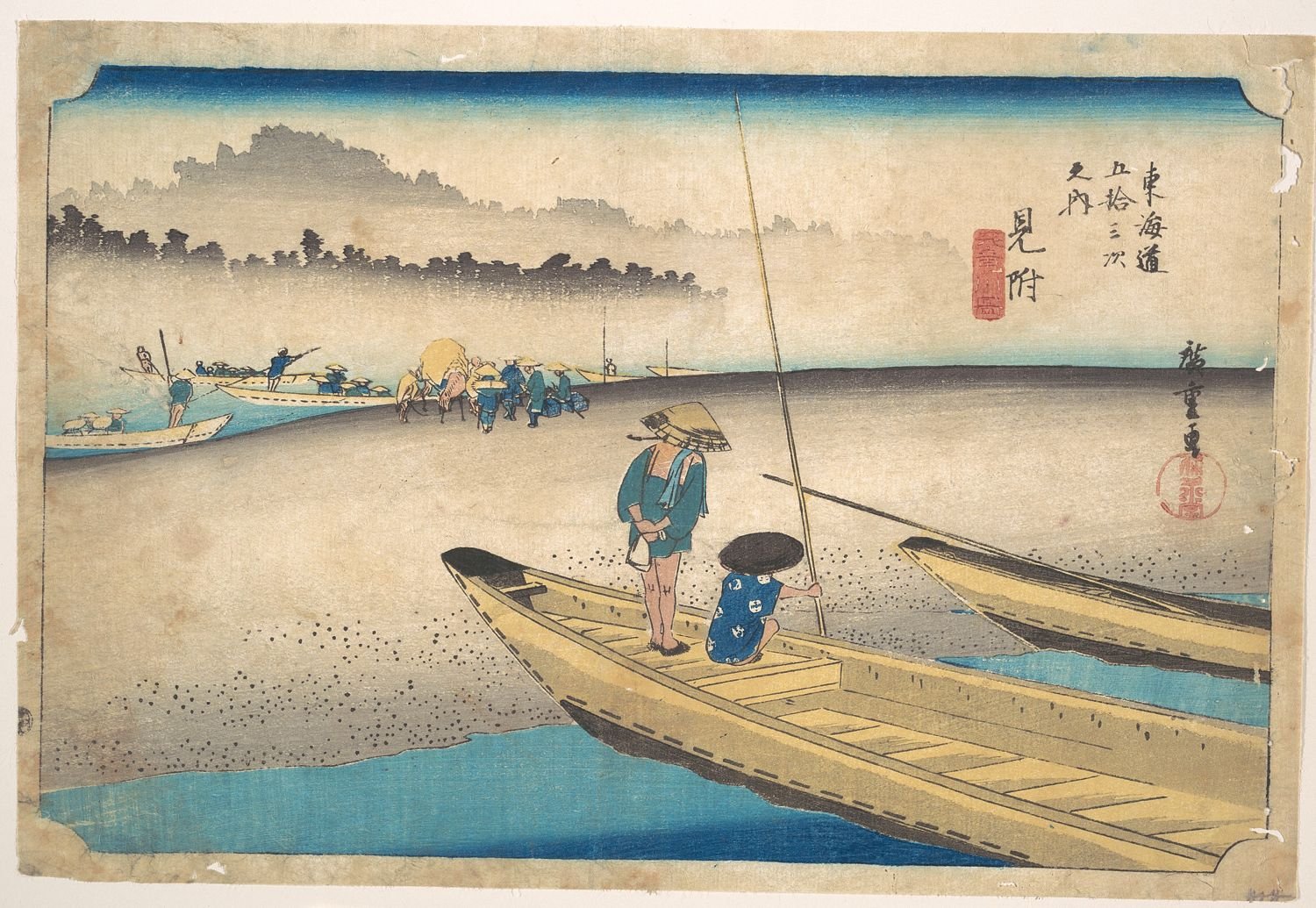 Mitsuke; Tenryugawa Ferry, Station No. 29 Utagawa Hiroshige