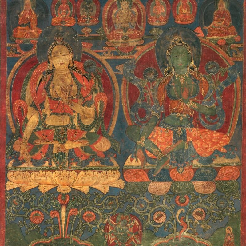 White Tara and Green Tara Western Tibet (Guge) 1450–1500