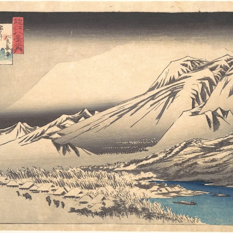 Evening Snow on Mount Hira Utagawa Hiroshige Japanese 1797–1858