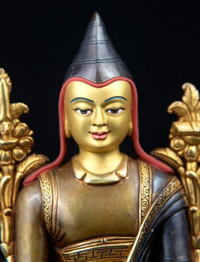 Lonchenpa and Jigme Lingpa- 9 inch 24k Part-gold Two-toned antique (1.2) - Image 22
