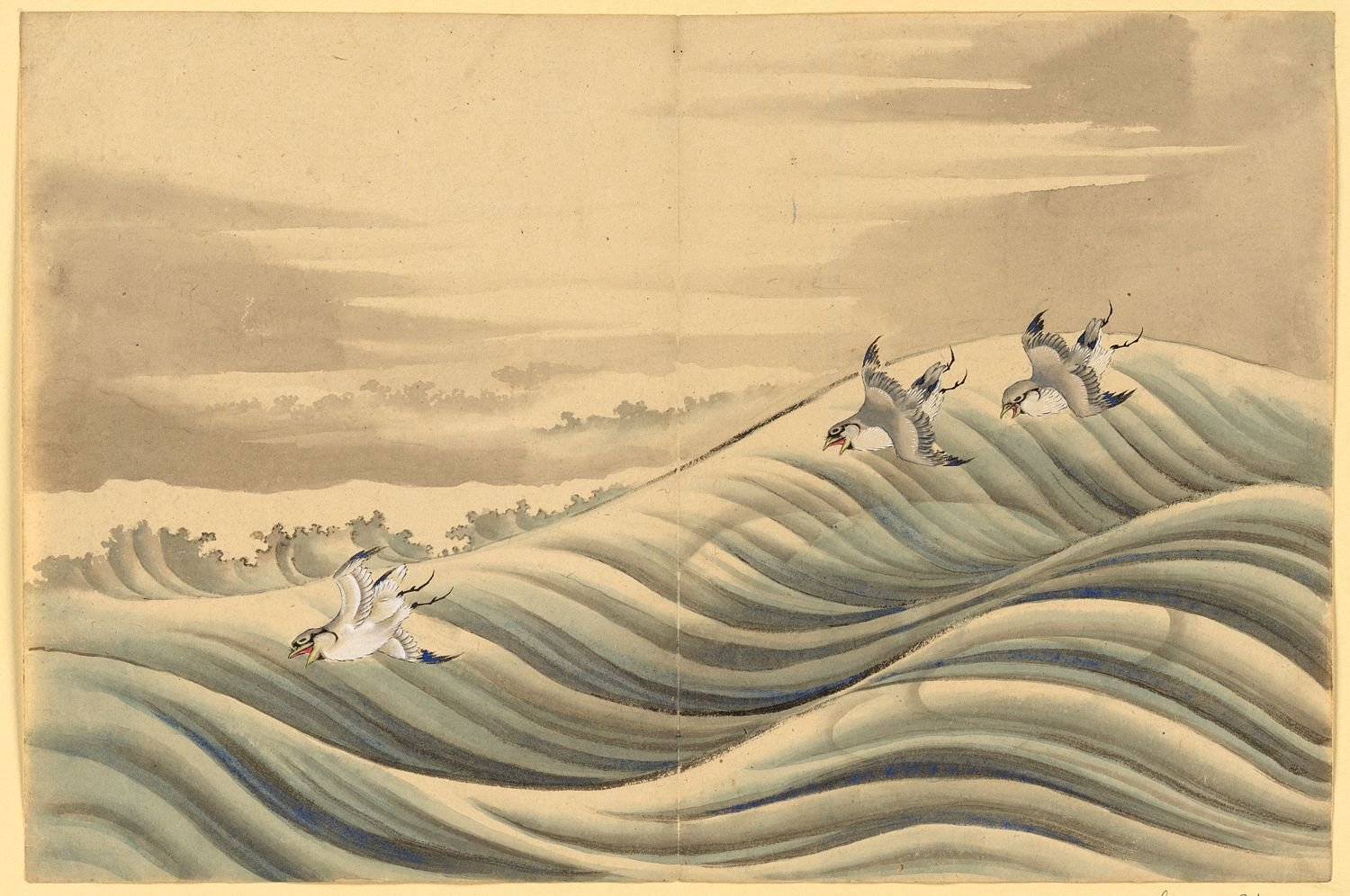 Chidori Birds School of Katsushika Hokusai Japanese 18th–19th century