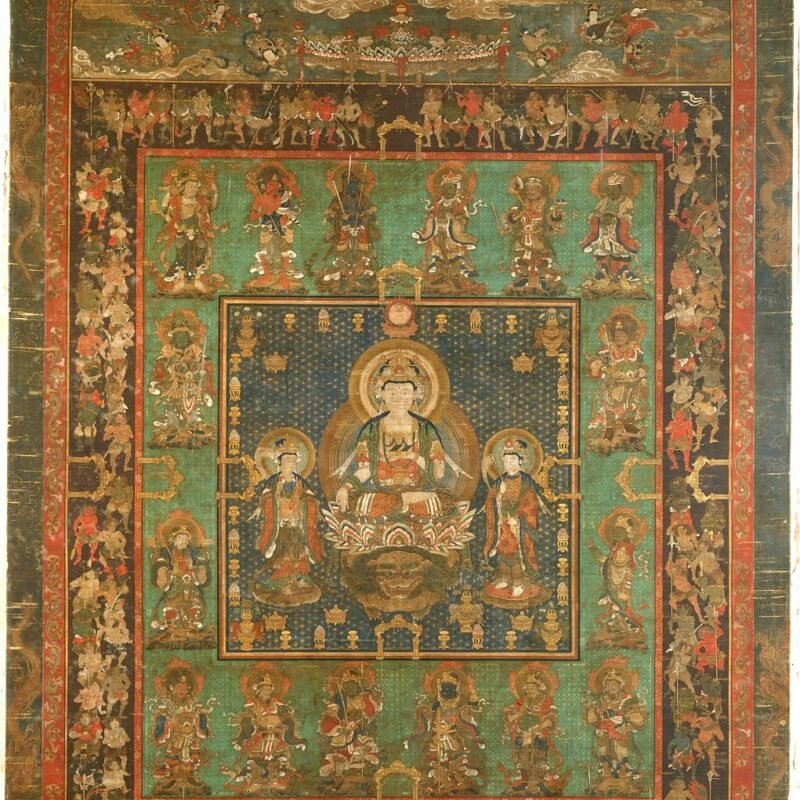Mandala of the Bodhisattva Hannya (Prajnaparamita) Japan 14th century