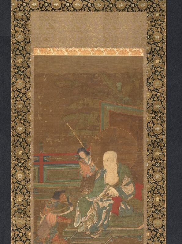 Seated Arhat with Two Attendants late 1200s China, Southern Song dynasty (1127-1279)