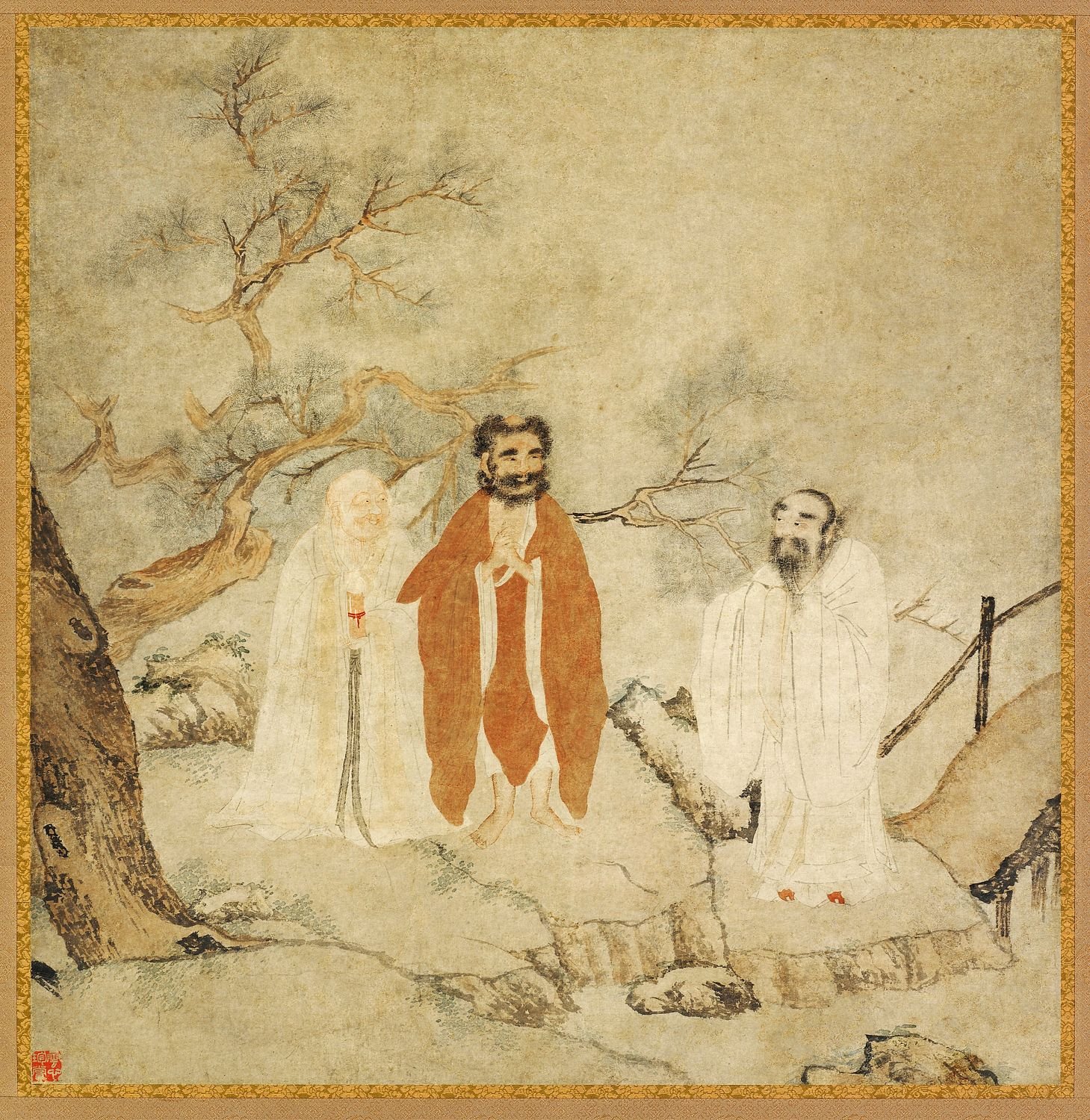 Sakyamuni, Lao Tzu, and Confucius Ming dynasty