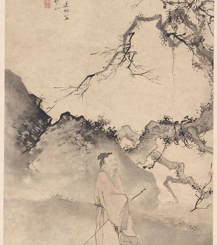 The Poet Lin Bu Wandering in the Moonlight late 1400s Du Jin 1446-c. 1519)