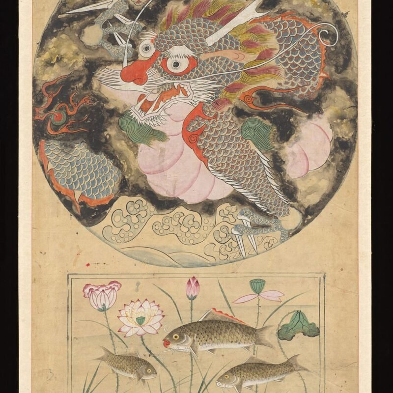 Dragon and carp Unidentified artist late 19th century