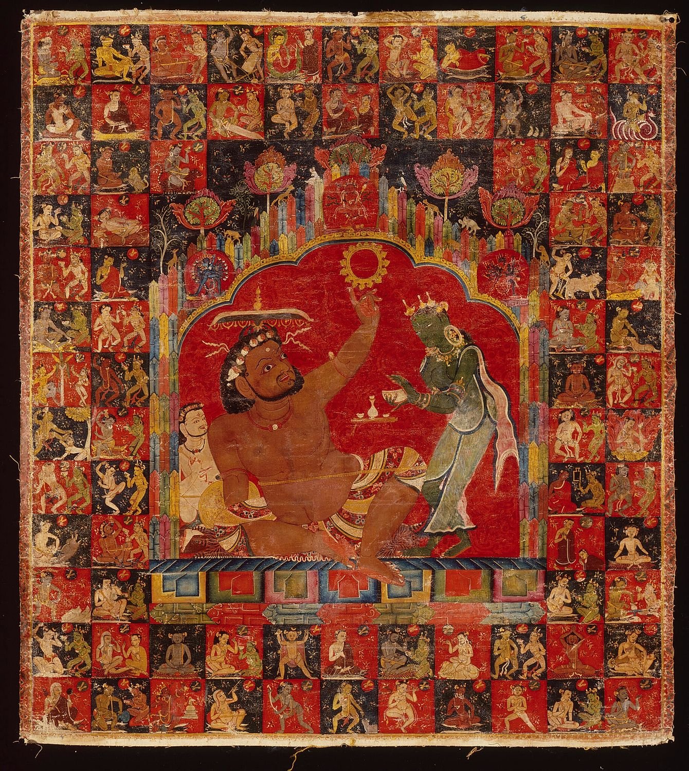 A Masterwork Depicting Tantric Masters of the Sakya Tradition Virupa Sakya Monastery, Tsang region, central Tibet; ca. 1216–1244