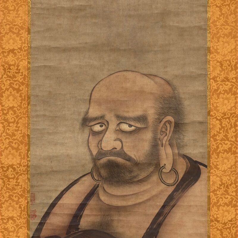 Bodhidharma in Red Robes (Shue Daruma zō) by Kano Masanobu  More