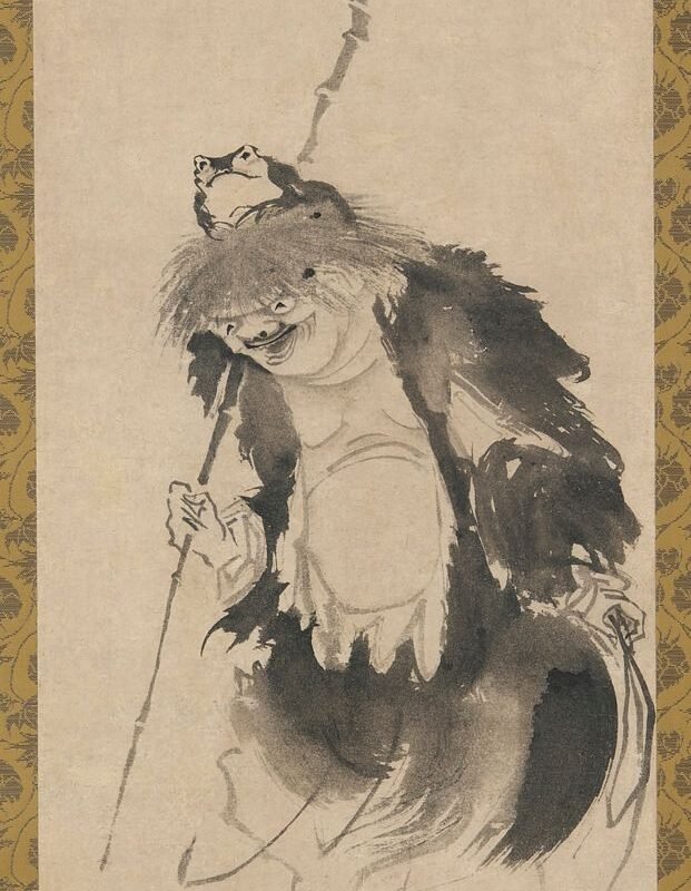 Gama Sennin (Chinese Hou Xiansheng) and his three-legged toad