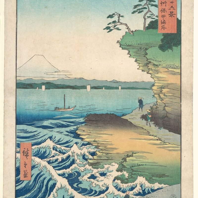 Seashore at Hoda, Province of Awa Utagawa Hiroshige 1858–59