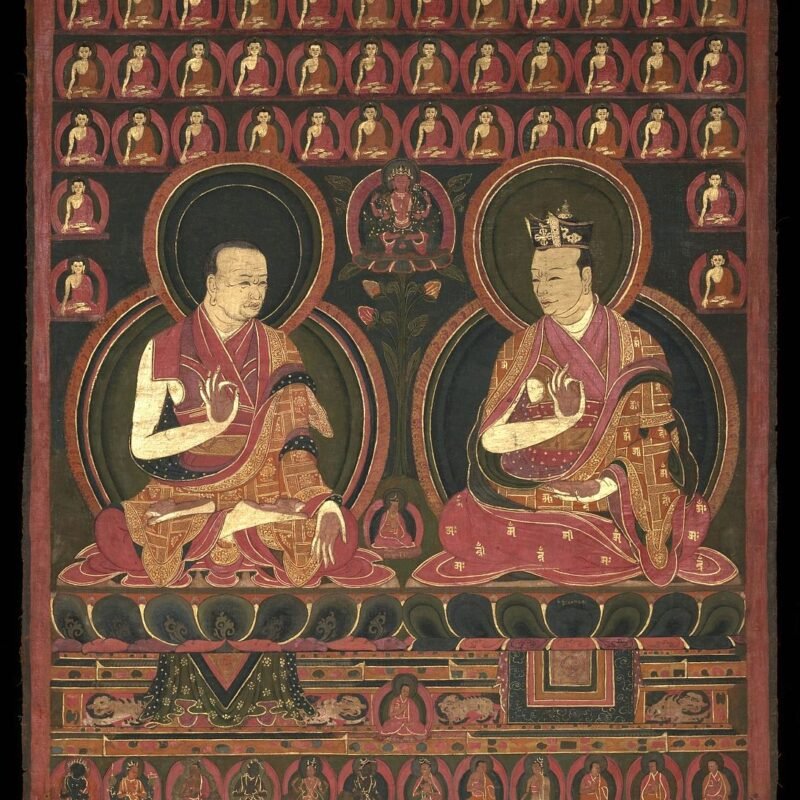 Eighth Karmapa, Mikyo Dorje (1507-1554) and his teacher the First Sangye Nyenpa