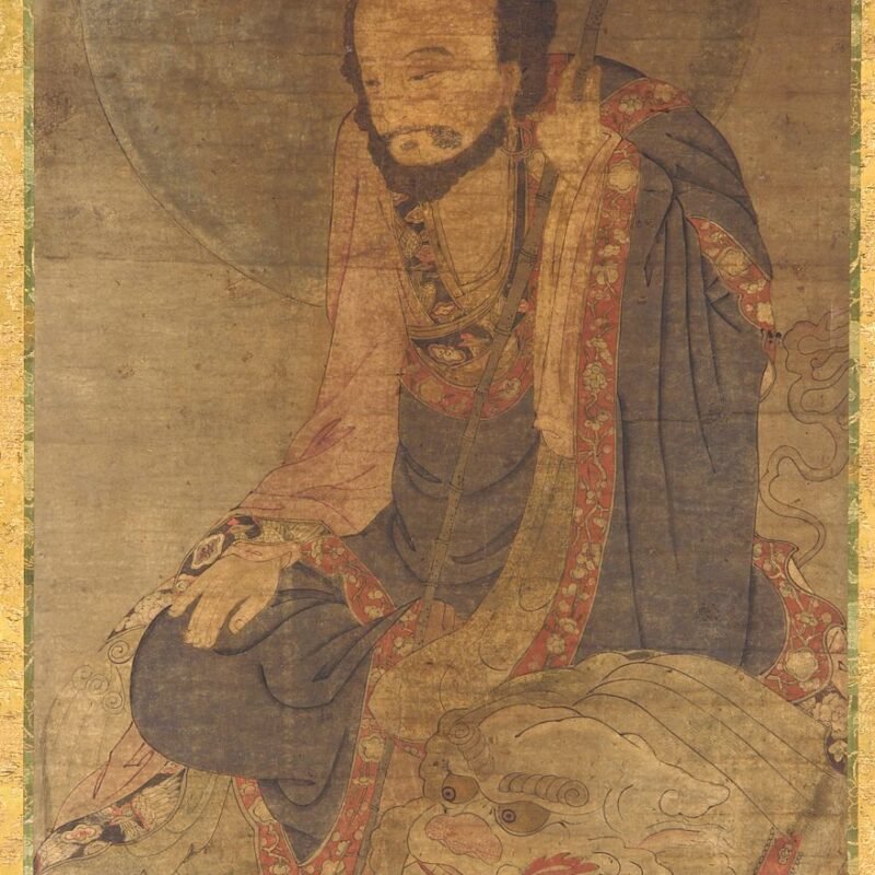 Manjusri and his lion