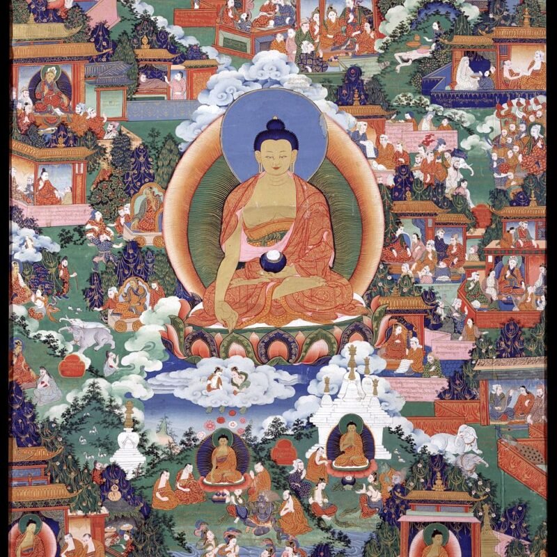 Shakyamuni_Buddha_with_Avadana_Legend_Scenes_-_Google_Art_Project