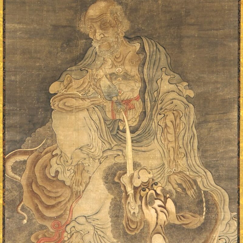 Manjushri seated on a lion