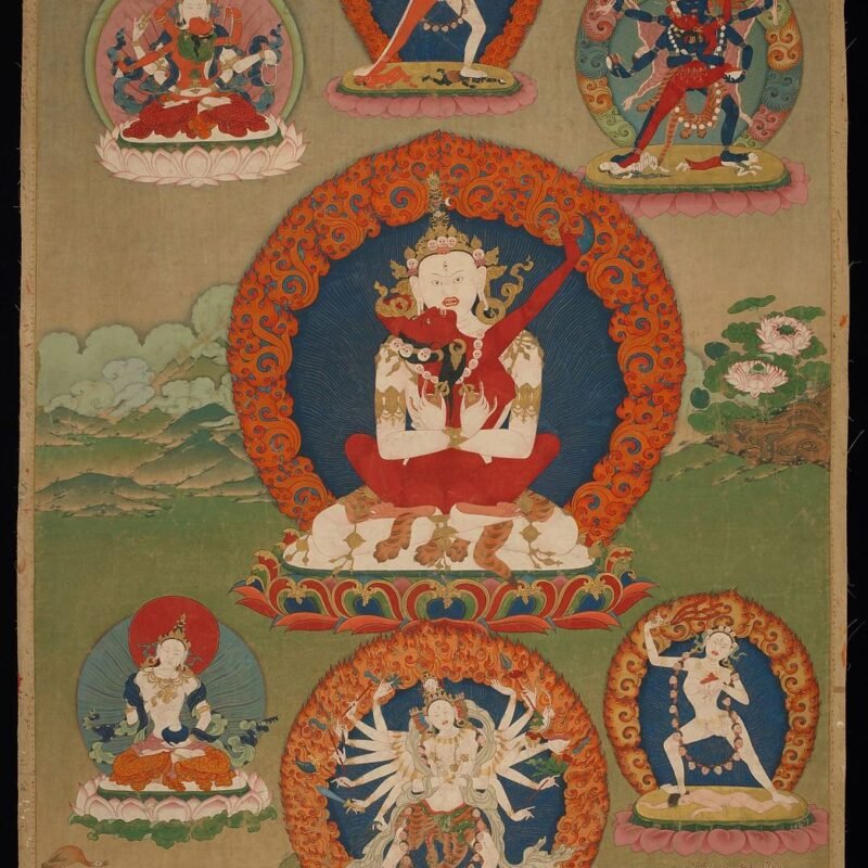 White Chakrasamvara, From Situ’s set of Twenty-seven Tutelary Deities; Kham Region, Eastern Tibet; late 18th century
