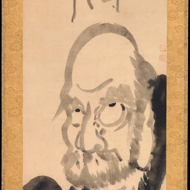 Portrait of Bodhidharma Hakuin Ekaku Japanese mid-18th century